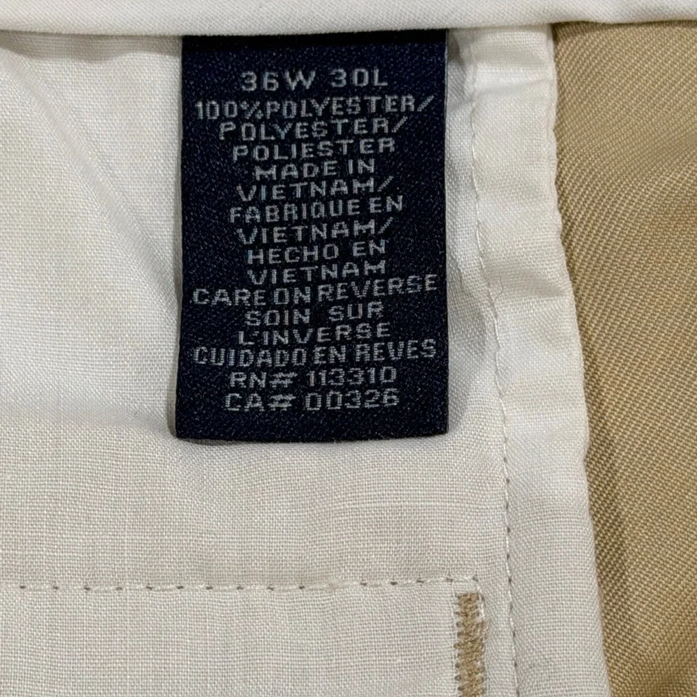 IZOD Men's Dress‎ Pants Size 36x30 Khaki Tan Pleated Front
